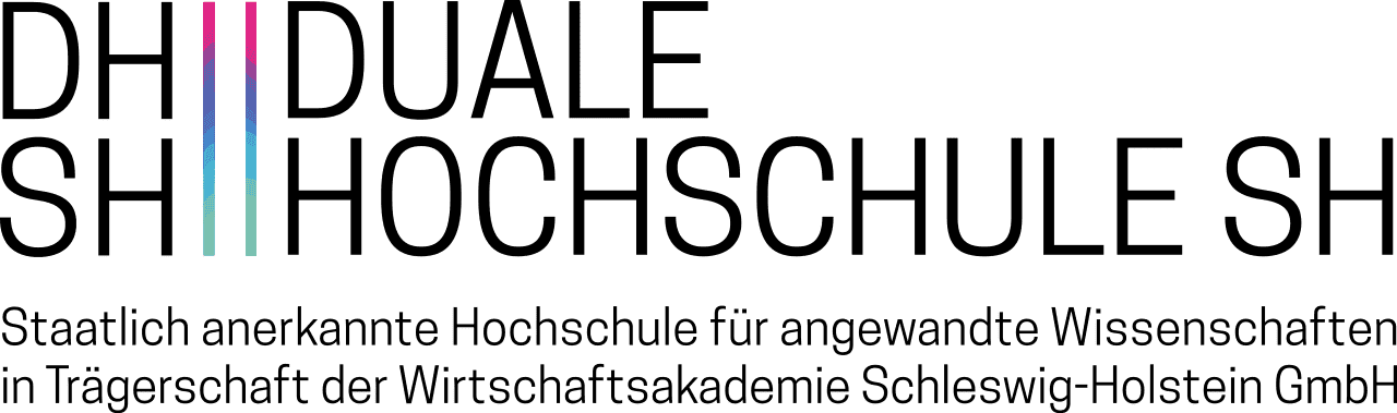 Logo Duale Hochschule Schleswig-Holstein - staatlich anerkannte Hochschule für angewandte Wissenschaften in Trägerschaft der Wirtschaftsakademie Schleswig-Holstein